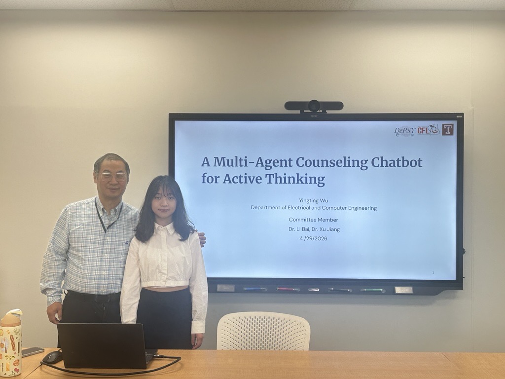 Ying-Ting (Serena) Wu Successfully Defended Her Master's Project